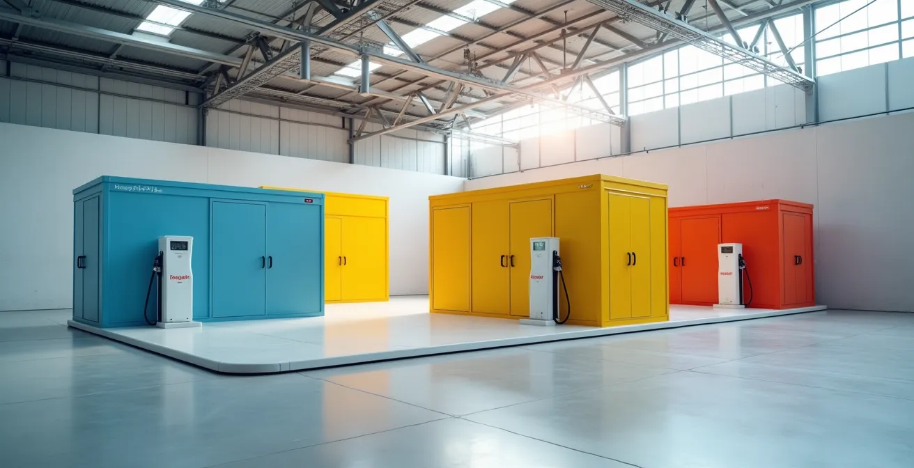 Station de ravitaillement modulaire avec espaces dédiés aux différentes énergies
